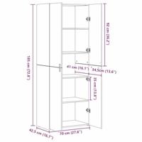Hoge kast 2 pcs Oudhout 70 x 42,5 x 185 cm - thumbnail