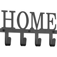 Zwarte Metalen Kapstok met 4 Haken - Modern en Duurzaam - thumbnail