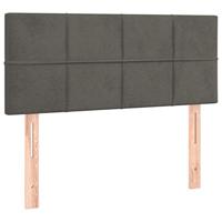 Boxspring met matras fluweel donkergrijs 90x200 cm - thumbnail