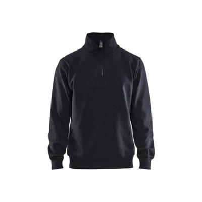 Blåkläder Sweatshirt Jersey 1/2 rits 33651048 | Zwart | Maat M - 7330509352335