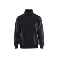 Blåkläder Sweatshirt Jersey 1/2 rits 33651048 | Zwart | Maat 3XL - 7330509352304 - thumbnail