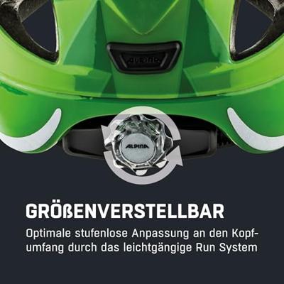 Olympic Sportswear Alpina sports kinderhelm ximo flash green dino 47-51 glans