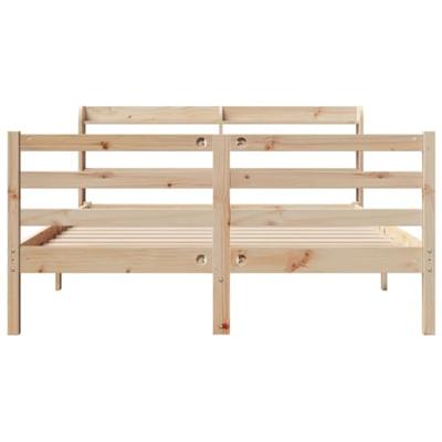 Bedframe met hoofdbord massief grenenhout 160x200 cm