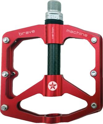 BRAVE pedaal "freeride carbon" platform pedal freeride carbon red