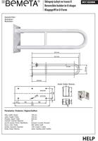 Handgreep U-Vorm Vouwbaar Sapho Handicap 81,3 cm Wit - thumbnail
