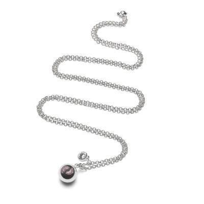 Proud MaMa Zwangerschapsketting Babybel Ketting Jasseron silver-plated babyfeet pink