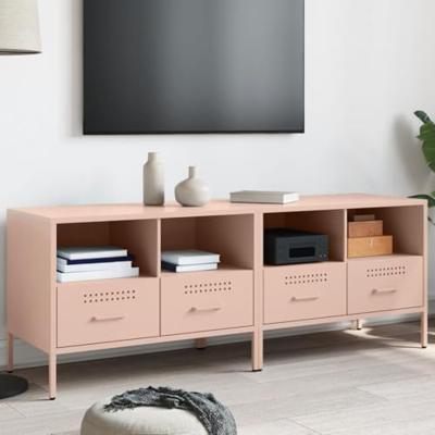 Tv-meubelen 2 st 68x39x50,5 cm staal roze