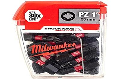 Milwaukee SHOCKWAVE™ IMPACT DUTY schroefbits PZ1 x 25 mm VE=25 - 4932430861