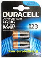 Duracell Lithium-PHOTOBATT. CR 123A, 2ER - thumbnail