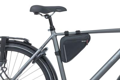 Basil sport design frametas m - zwarte fietstas - 1,7l - waterafstotend - klittenbandbevestiging