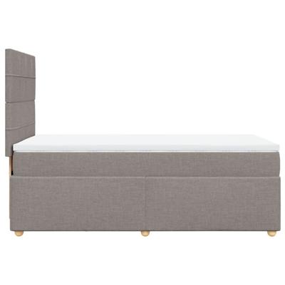 Boxspring met matras stof taupe 90x200 cm
