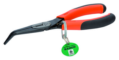 Bahco Punttang ERGO™ | met veiligheidsring | 45° afgebogen punt | tweecomponentengrepen | gefosfateerd | 200 mm - TAH2427G-200 Bahco Punttang ERGO™ | met veiligheidsring | 45° afgebogen punt | tweecomponentengrepen | gefosfateerd | 200 mm - TAH2427G-200