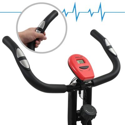 vidaXL Hometrainer X-bike magnetisch met hartslagmeter zwart en rood vidaXL Hometrainer X-bike magnetisch met hartslagmeter zwart en rood