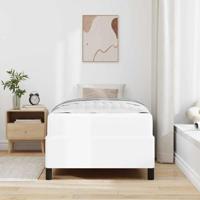 Bedframe met matras Wit 90 x 200 cm Kunstleer - thumbnail