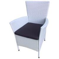 Rotan Tuinstoel set van 2 stuks wit - thumbnail