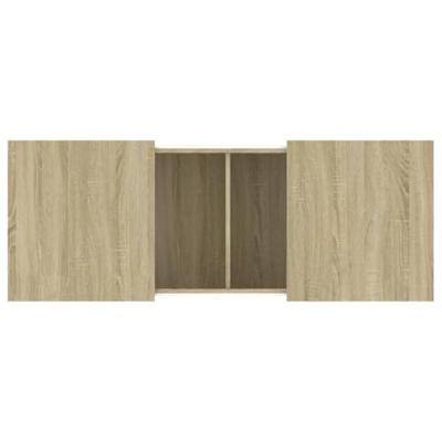 Salontafel 100x55x40 cm bewerkt hout sonoma eikenkleurig Salontafel 100x55x40 cm bewerkt hout sonoma eikenkleurig