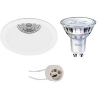 Philips - Led Spot Set - Sceneswitch 827 36d - Pragmi Pollon Pro - Gu10 Fitting - Dimbaar - Inbouw Rond - Mat Wit - - thumbnail
