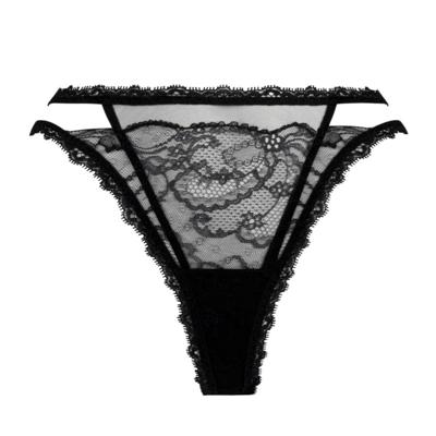 Lise Charmel Feerie Couture string sexy zwart Calais kant ACH0574