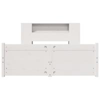 Bed met boekenkast zonder matras grenenhout wit 180x200 cm - thumbnail