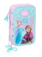 Driedubbele Pennenzak Frozen Cool days Paars Hemelsblauw 12,5 x 19,5 x 5,5 cm 36 Onderdelen - thumbnail