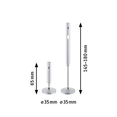 Paulmann Wire Corduo Wall Mount Set 94600 12V-kabelsysteemcomponenten Wandhouder Chroom (mat)