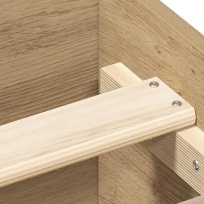 Bedframe zonder matras spaanplaat artisanaal eikenkleurig