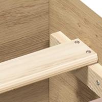 Bedframe zonder matras spaanplaat artisanaal eikenkleurig - thumbnail