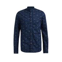 WE Fashion slim fit overhemd met all over print worker blue - thumbnail