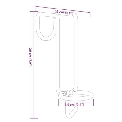VidaXL Emmerhaak draagbaar gegalvaniseerd staal zilverkleurig