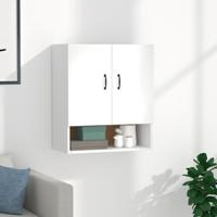 Wandkast 60x31x70 cm bewerkt hout wit - thumbnail
