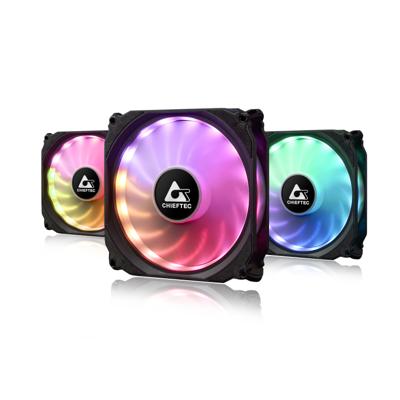 Chieftec CF-3012-RGB PC-ventilator Zwart Chieftec CF-3012-RGB PC-ventilator Zwart