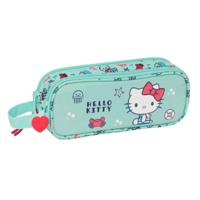 Pennenetui met 2 vakken Hello Kitty Sea lovers Turkoois 21 x 8 x 6 cm - thumbnail