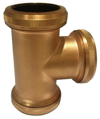 Koppel T Stuk Wiesbaden 32mm tbv Vloerbuis Geborsteld Koper Koppel T Stuk Wiesbaden 32mm tbv Vloerbuis Geborsteld Koper