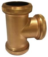 Wiesbaden Koppel T Stuk 32 mm tbv Vloerbuis Geborsteld Koper - thumbnail