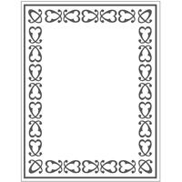 Creativ Company Embossing folder , lijst, afm 11x14 cm, dikte 2 mm, 1 stuk - thumbnail