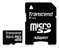 Transcend Premium microSDHC-kaart Industrial 8 GB Class 10 Incl. SD-adapter - thumbnail