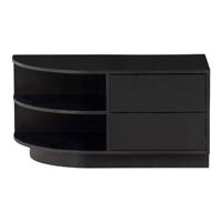 WOOOD TV-meubel 'Finca' Links, Mat zwart, 78cm - thumbnail