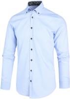 Blue Industry Heren Overhemd Lichtblauw Button Down Perfect Fit - thumbnail