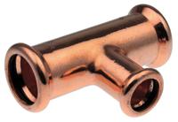 VSH Xpress verloop T-stuk 22x12x22 mm, pers 7125, koper - thumbnail