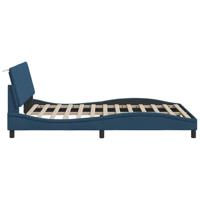Bedframe zonder matras "Hanko" stof blauw 140x190 cm - thumbnail