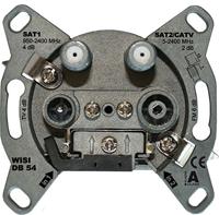 Wisi DB54 Twin-Sat, 4 Antenne TWIN-eindstekker voor antenne - Antennecontactdoos - thumbnail