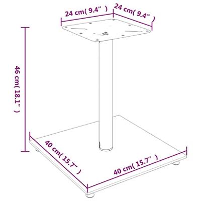 Luidsprekerstandaards 2 st 1 pijler gehard glas zwart - thumbnail