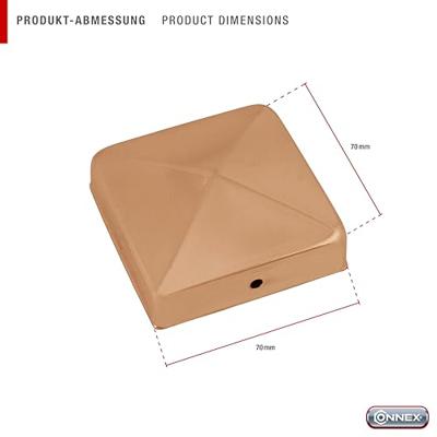 Connex Paalkapje 70X70Mm Zonder Kogel Cu - HV4296 Connex Paalkapje 70X70Mm Zonder Kogel Cu - HV4296