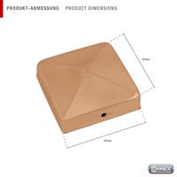 Connex Paalkapje 70X70Mm Zonder Kogel Cu - HV4296 - thumbnail