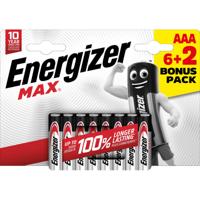 Energizer max lr03 aaa blister 6+2 stuks - thumbnail