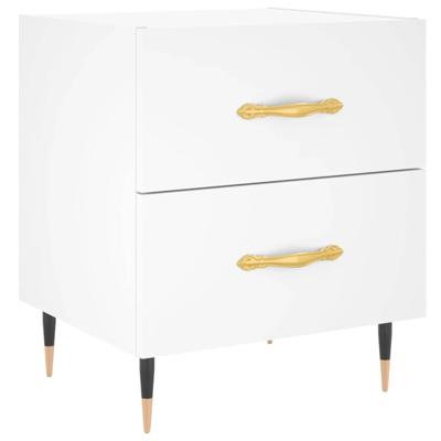 Nachtkastje 40x35x47,5 cm bewerkt hout wit