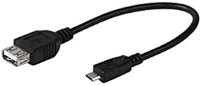 Vivanco CAM 17 OTG USB 2.0 adapterkabel (micro USB - USB/OTG host-functie) zwart