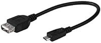 Vivanco CAM 17 OTG USB 2.0 adapterkabel (micro USB - USB/OTG host-functie) zwart - thumbnail