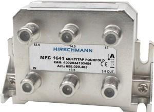 MFC 1641 coax verdeler voor 4 aansluitingen Hirschmann MFC 1641 coax verdeler voor 4 aansluitingen Hirschmann