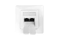 Kathrein ESN 100 Netwerkdoos Inbouw (in muur) Inzet met centraalstuk en frame CAT 6A Zuiver wit (RAL 9010) - thumbnail